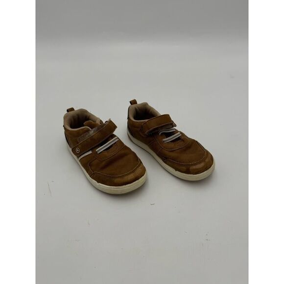 Stride‎ Rite Kids Size 10 Munchkin Unisex Dex Sneakers Hook & Loop Closure Brown - Picture 1 of 6